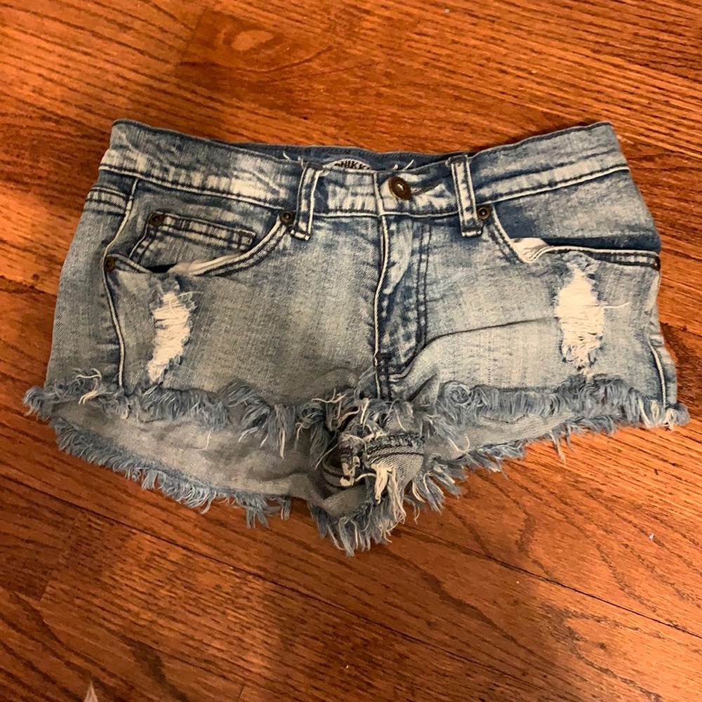 So Nikki girls blue jean shorts size 14